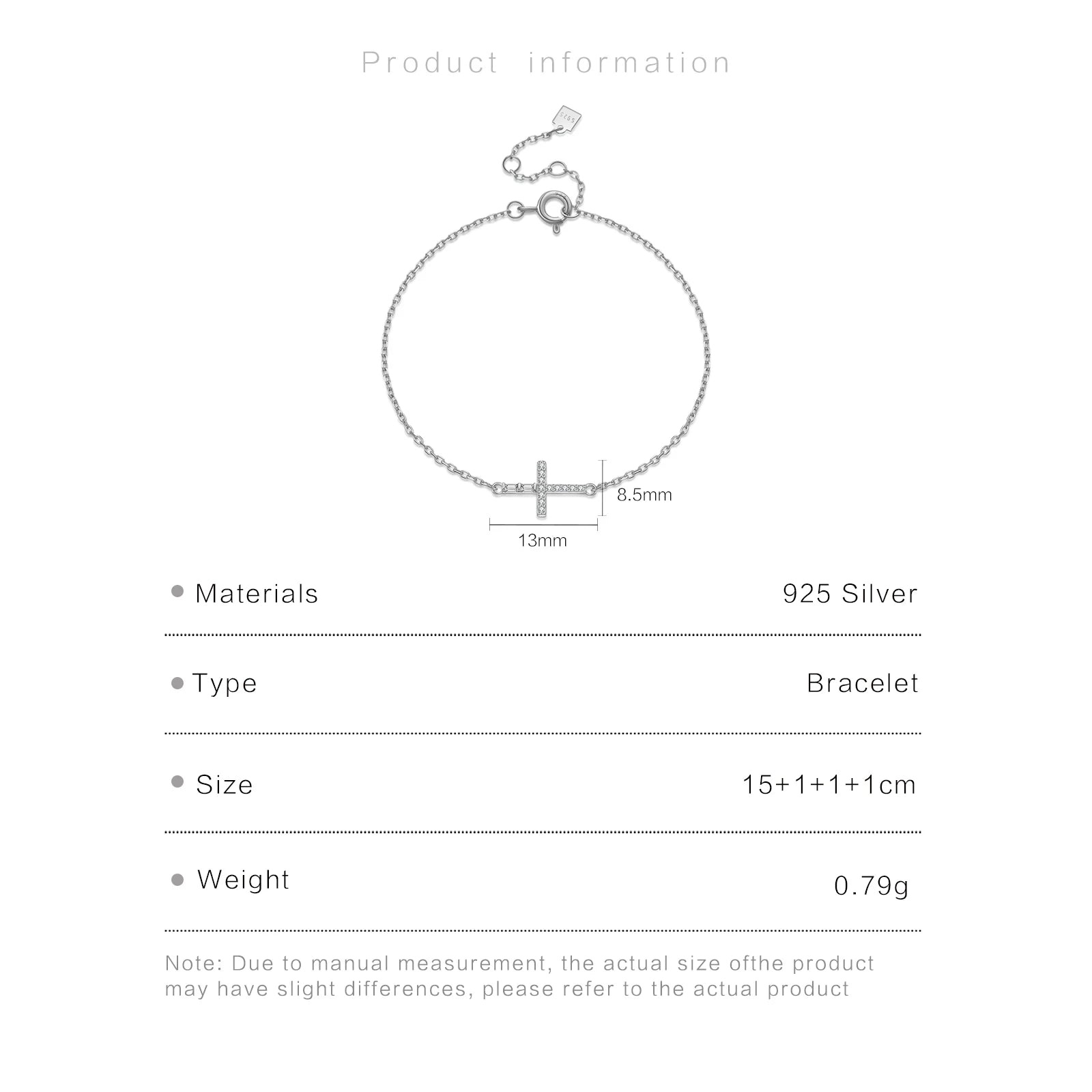 Cross Pendant Bracelet