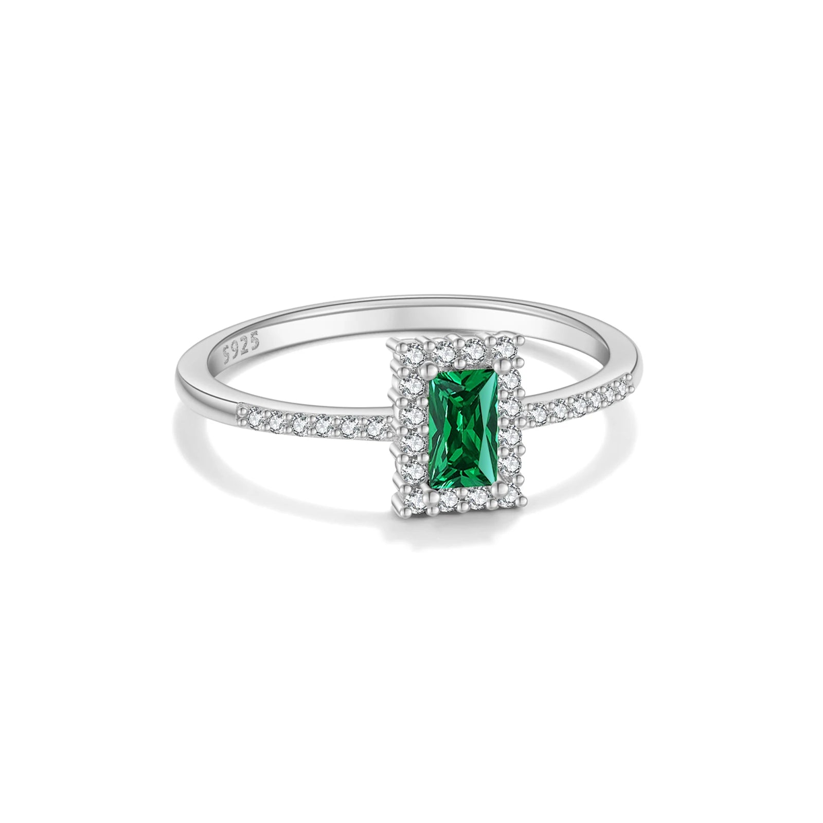 Emerald Zircon Ring