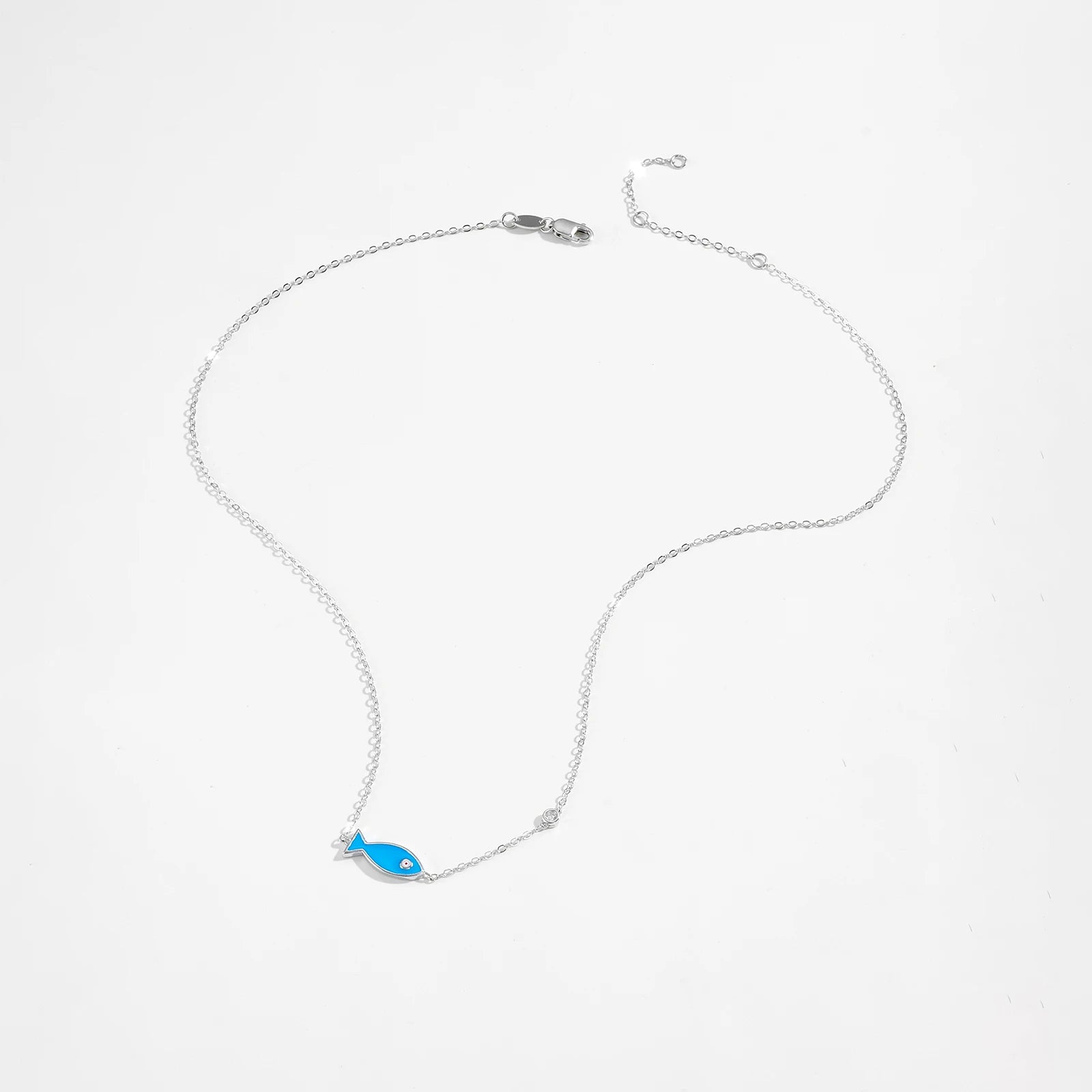 Silver Fish Choker Necklace