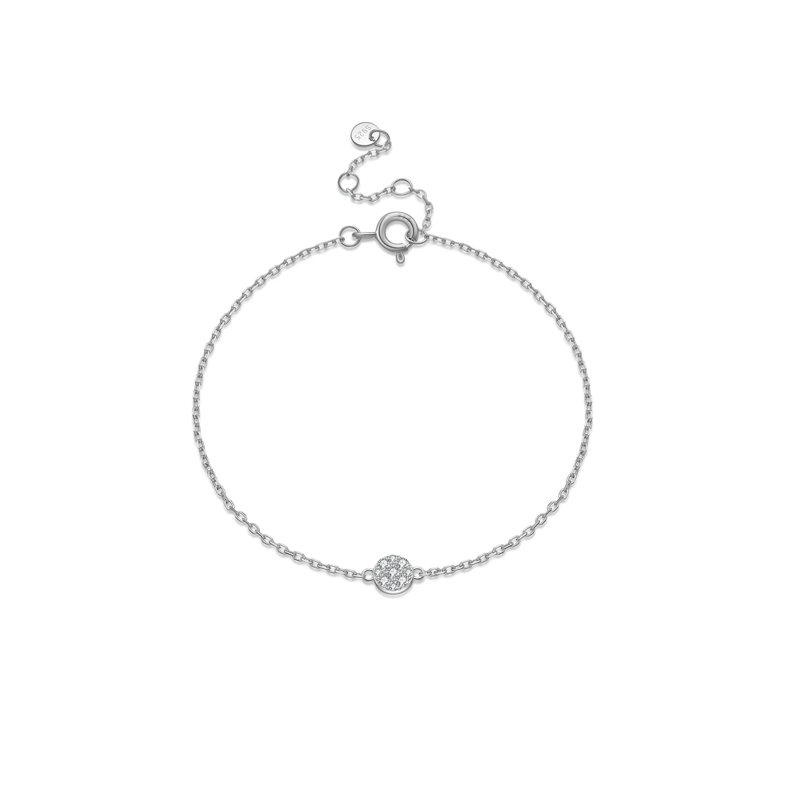 5mm CZ Charm Chain Bracelet