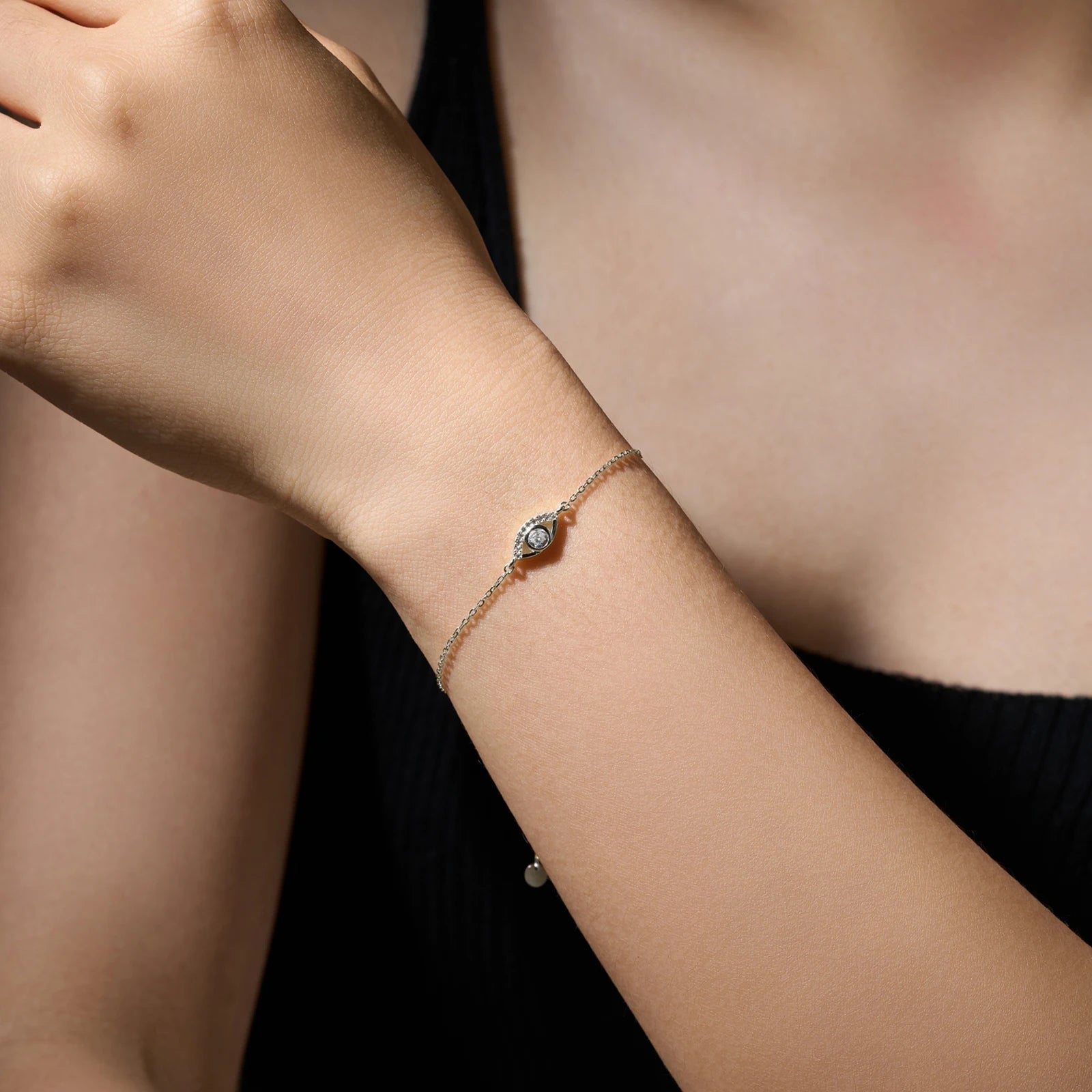 Eye-Shaped Charm Bracelet