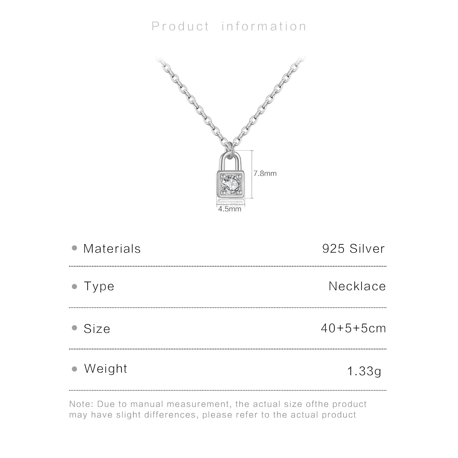 Silver Key Pendant Necklace