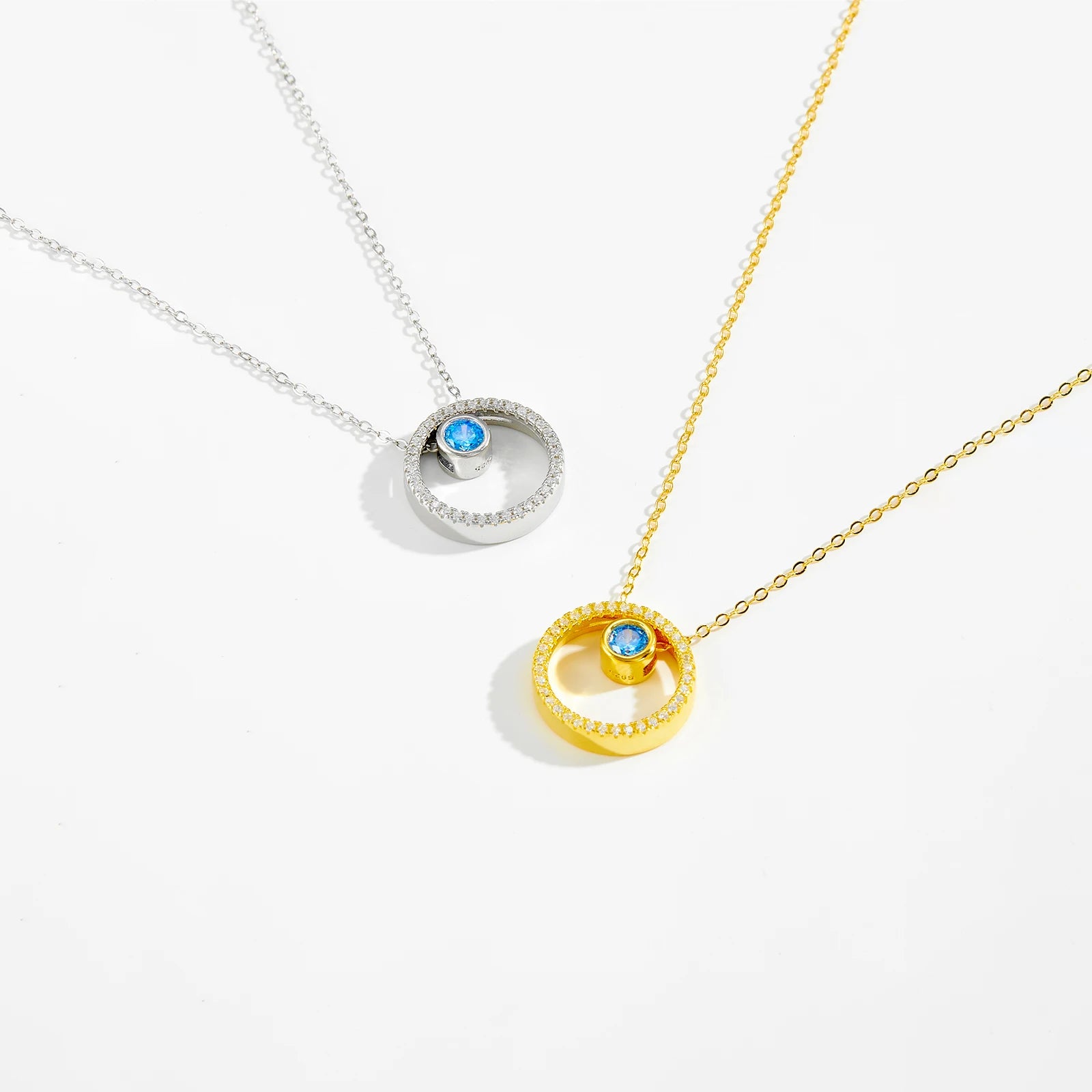 Gold Circle Pendant Necklace