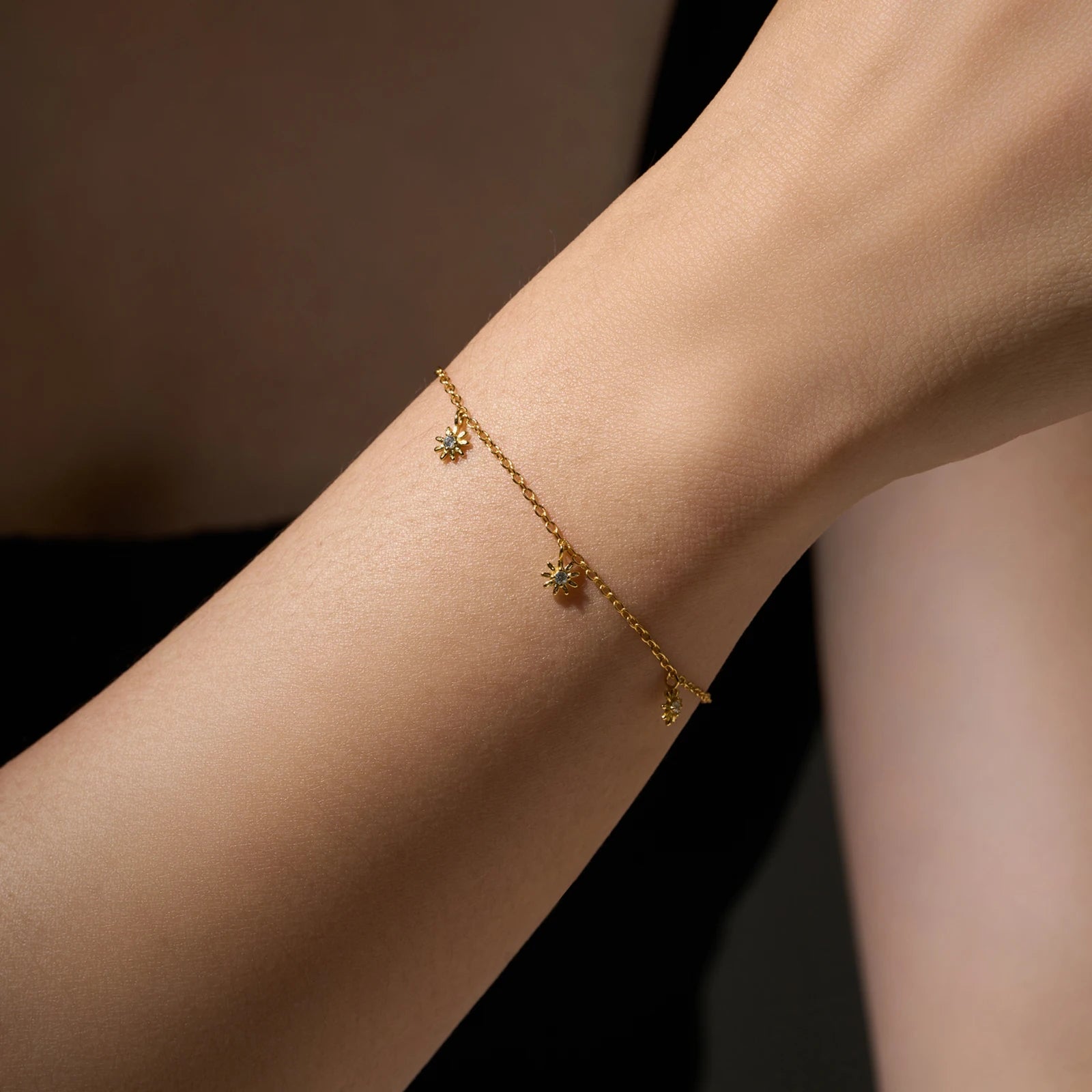 Three Sun Pendant Bracelet