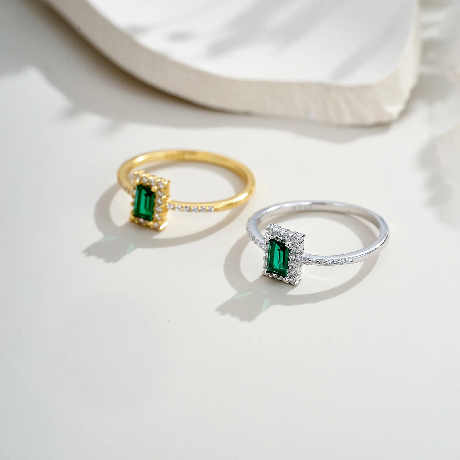 Emerald Zircon Ring