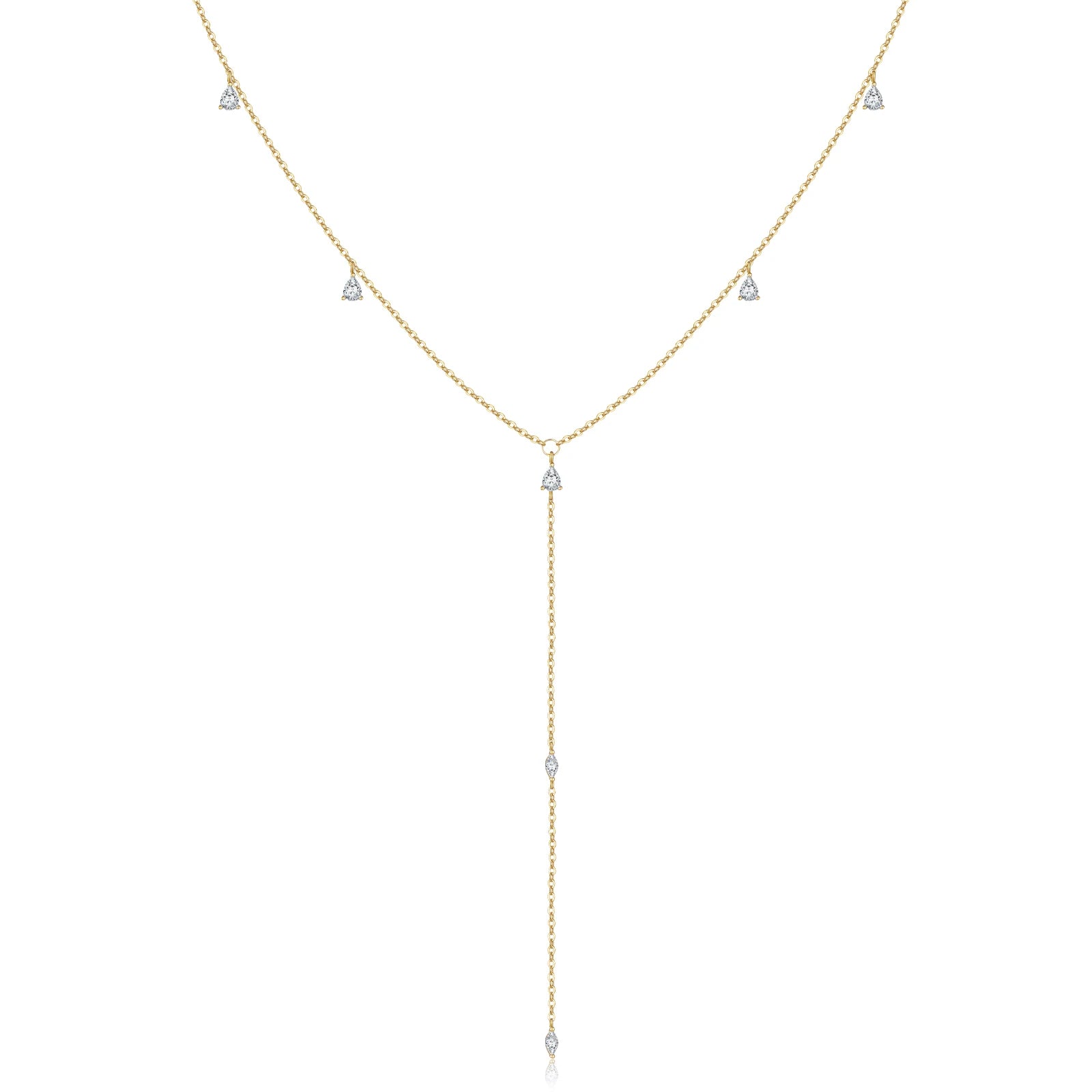 Marquise & Teardrop CZ Necklace