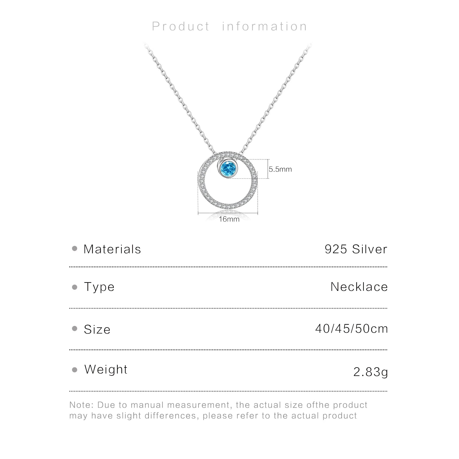 Gold Circle Pendant Necklace