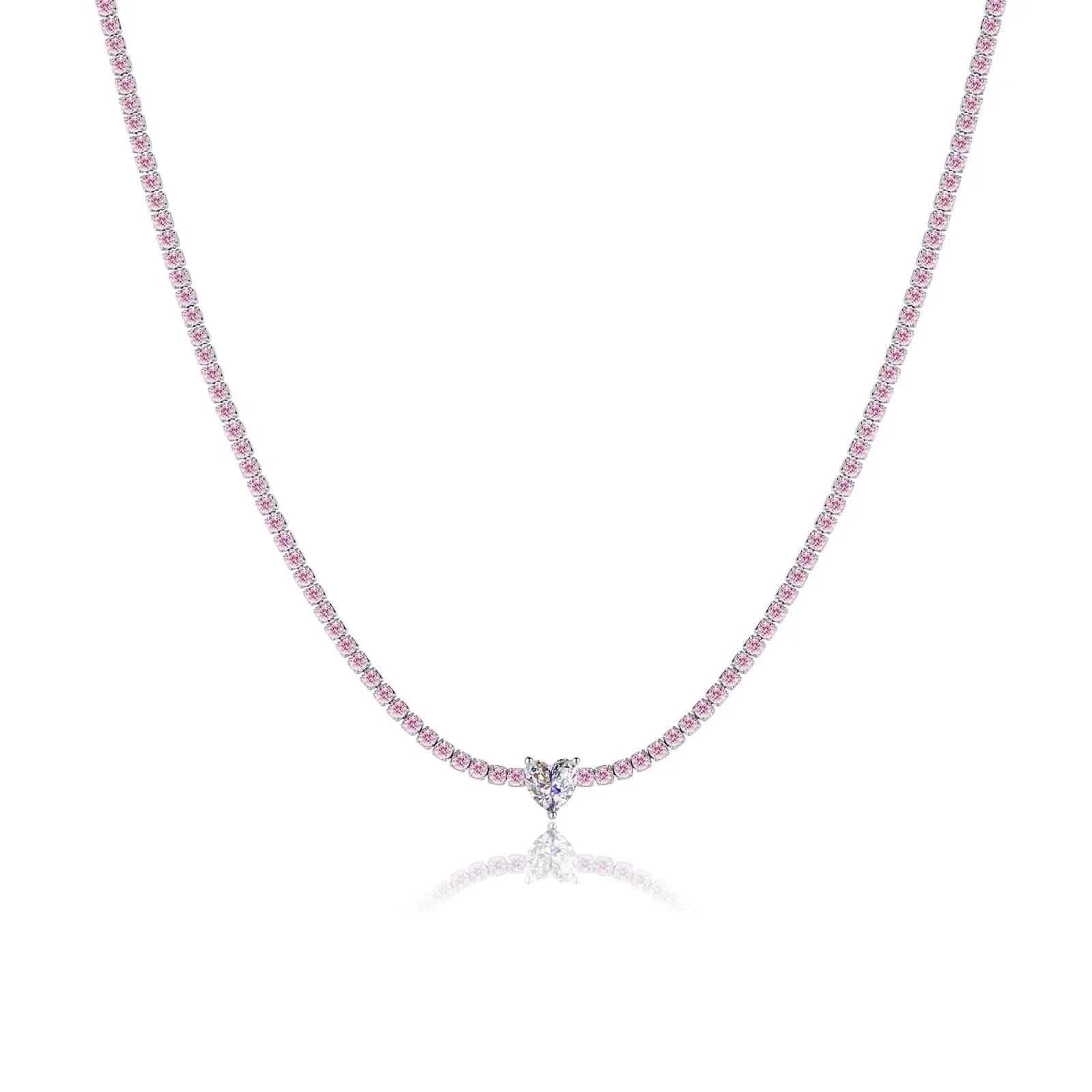 Pink 925 Sterling Silver Heart