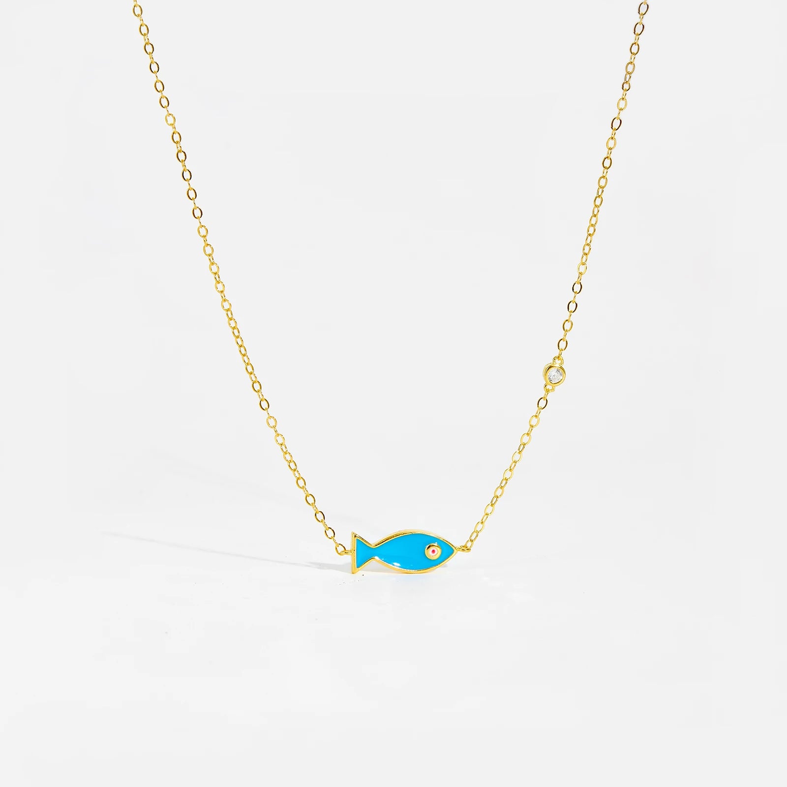 Silver Fish Choker Necklace