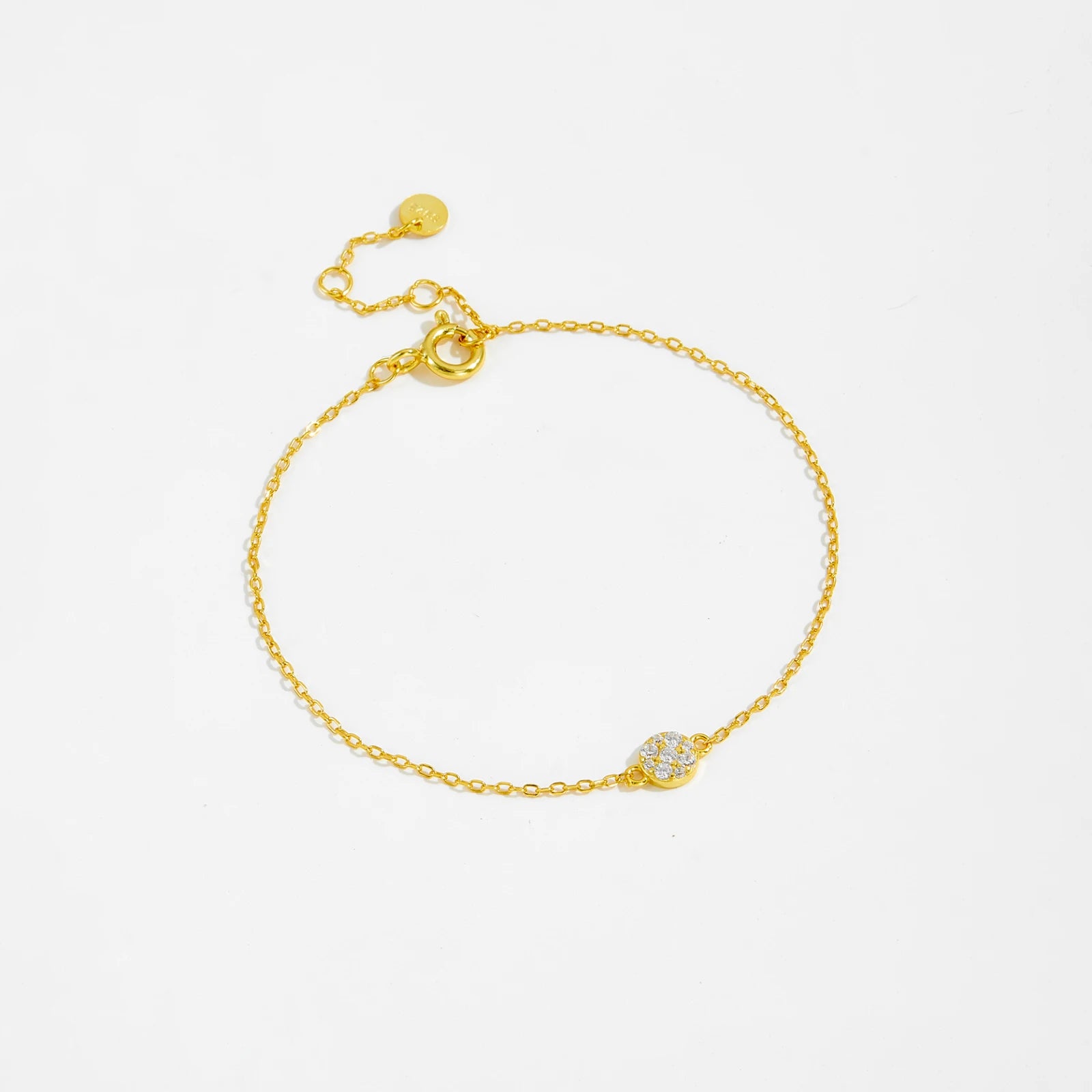 5mm CZ Charm Chain Bracelet