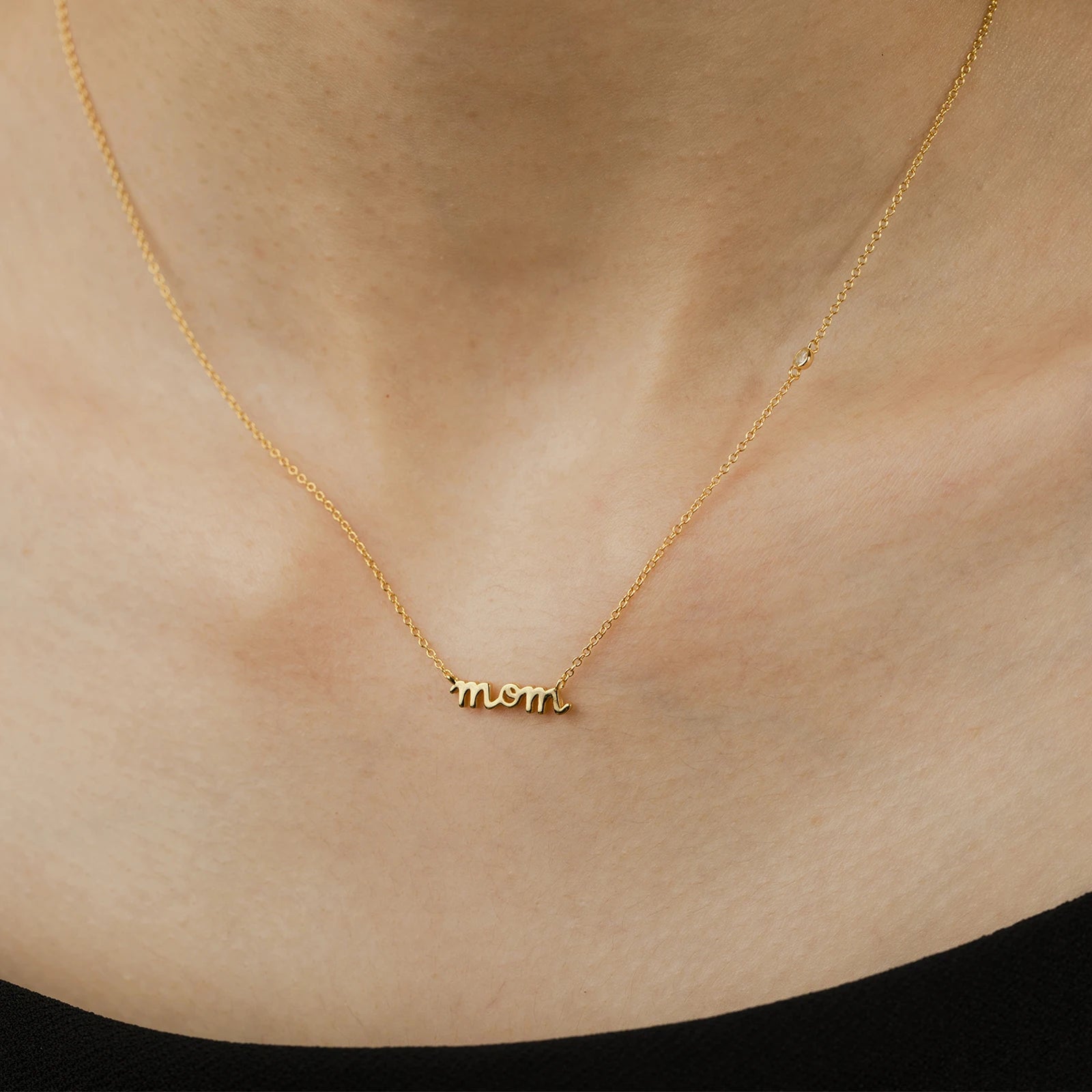 Silver & Gold Mom Pendant Necklace